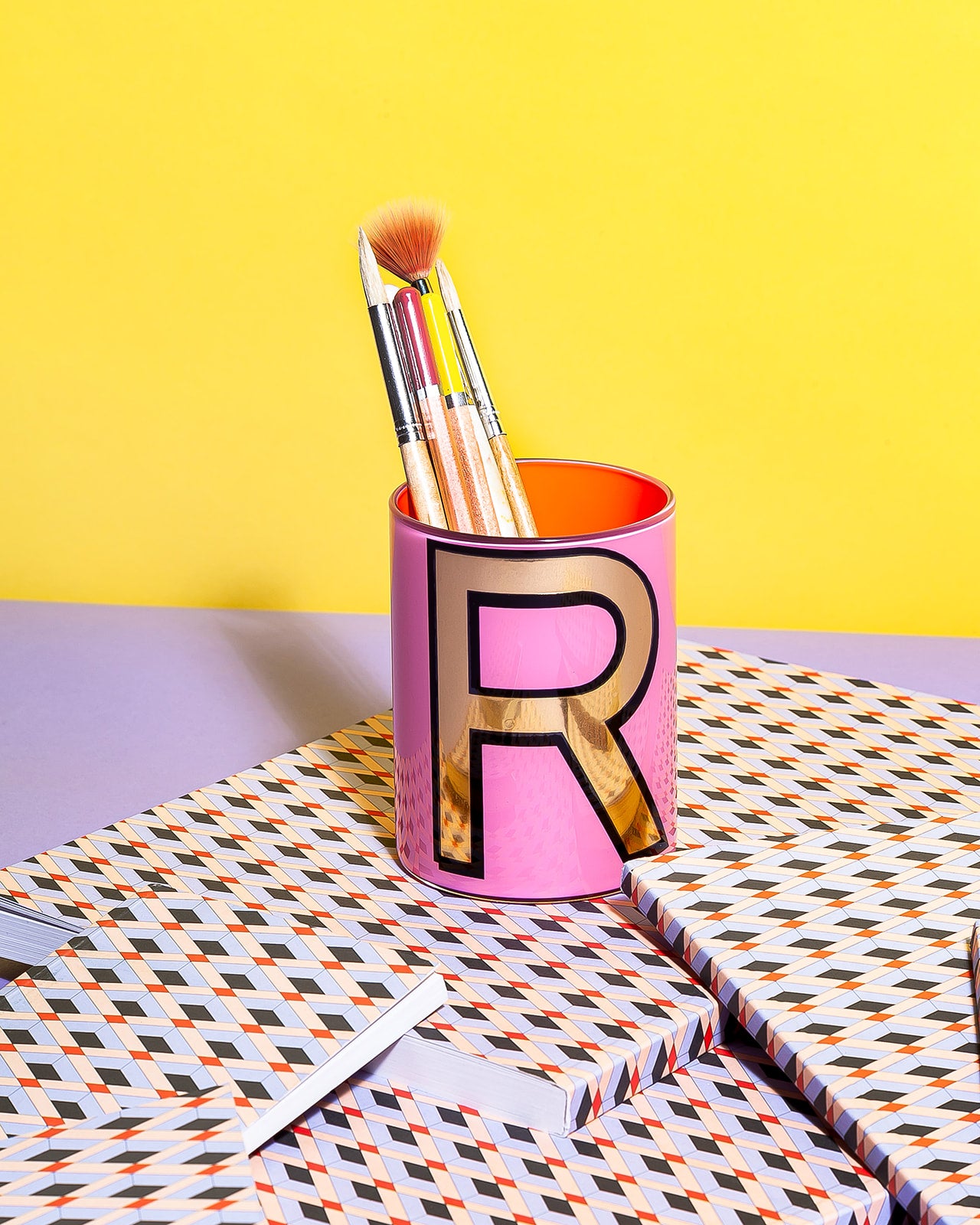 Alphabet Brush Pot - F