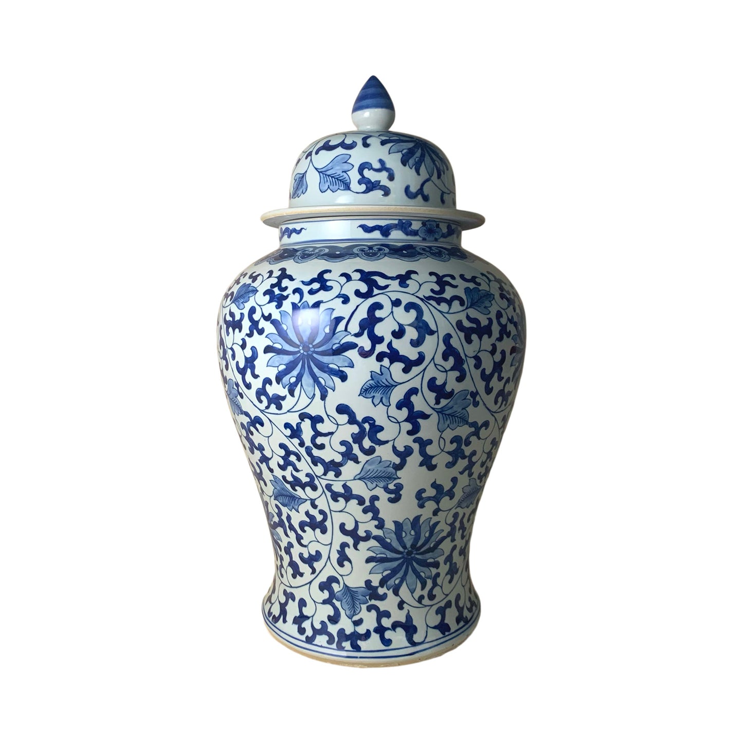 Large Temple Jar Lotus