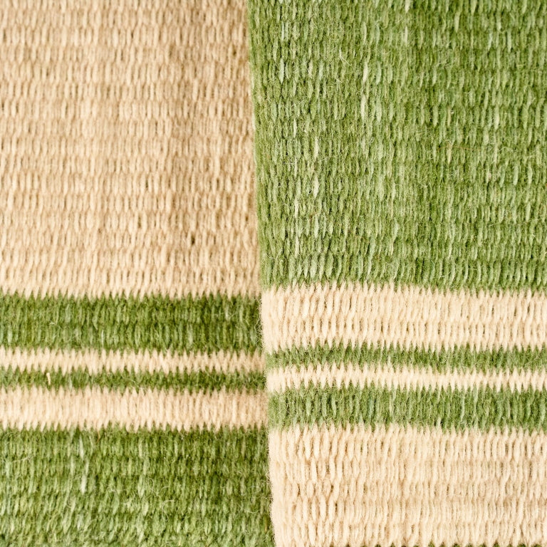 Natural & Green Borders Reversible Rug