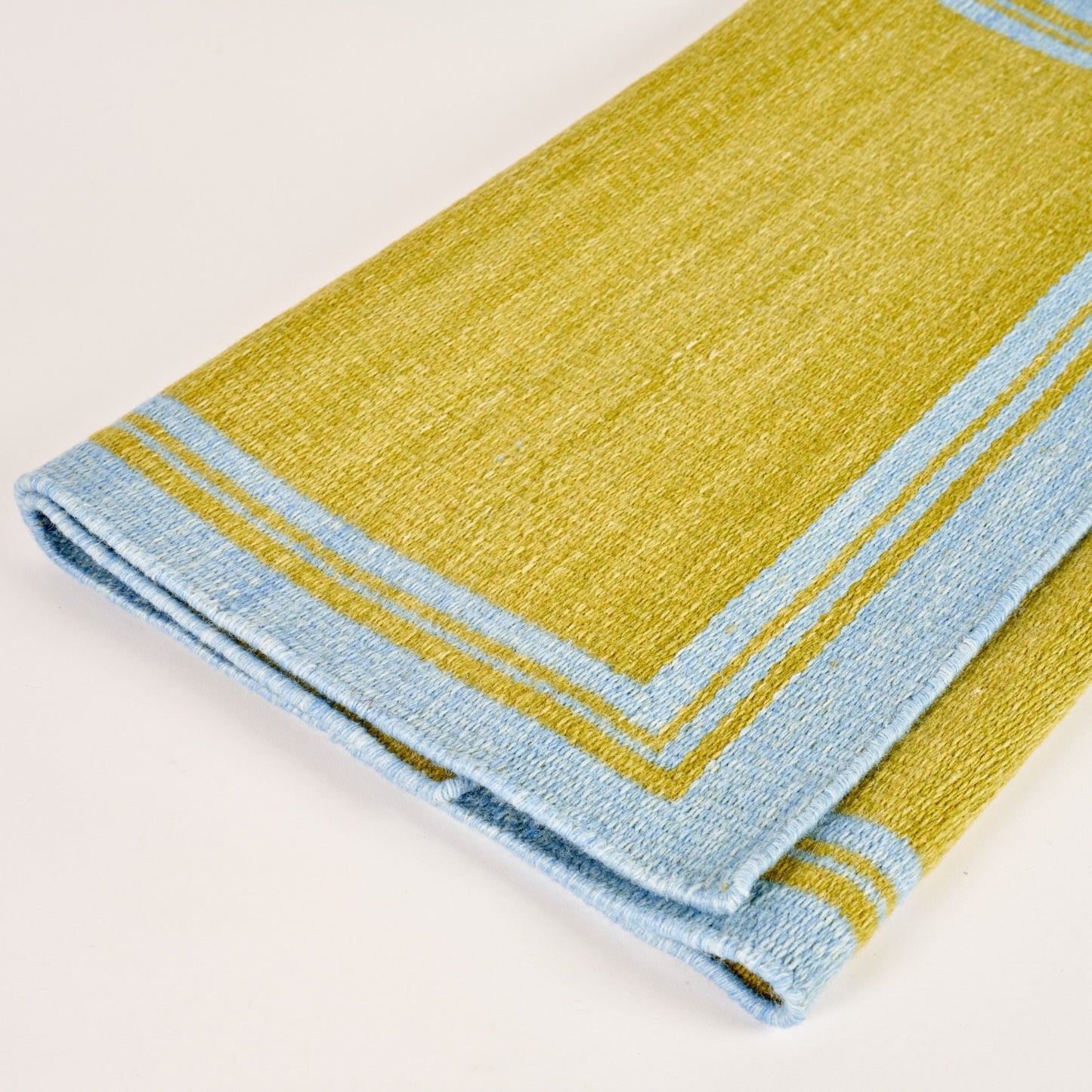 Blue & Green Borders Reversible Rug