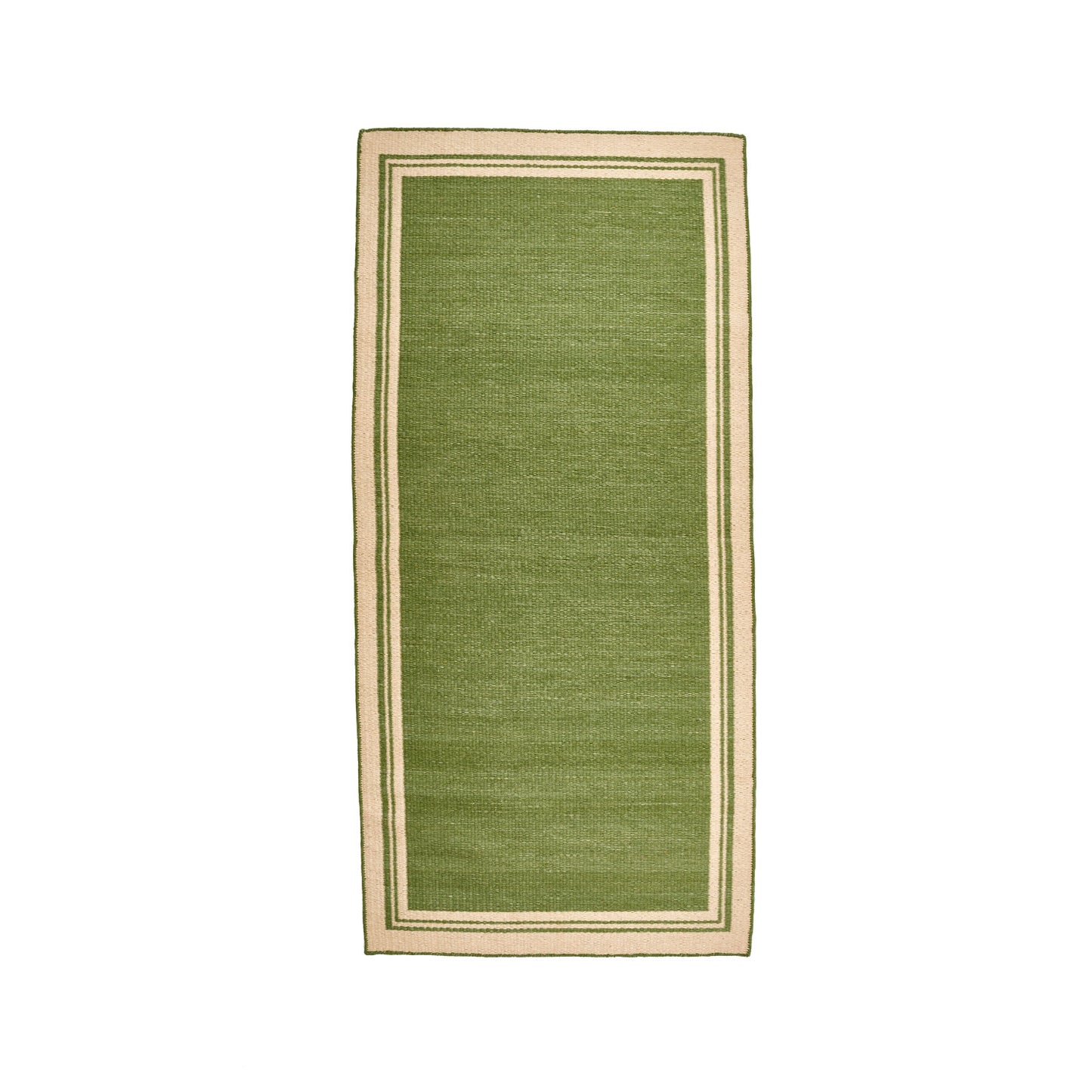 Natural & Green Borders Reversible Rug