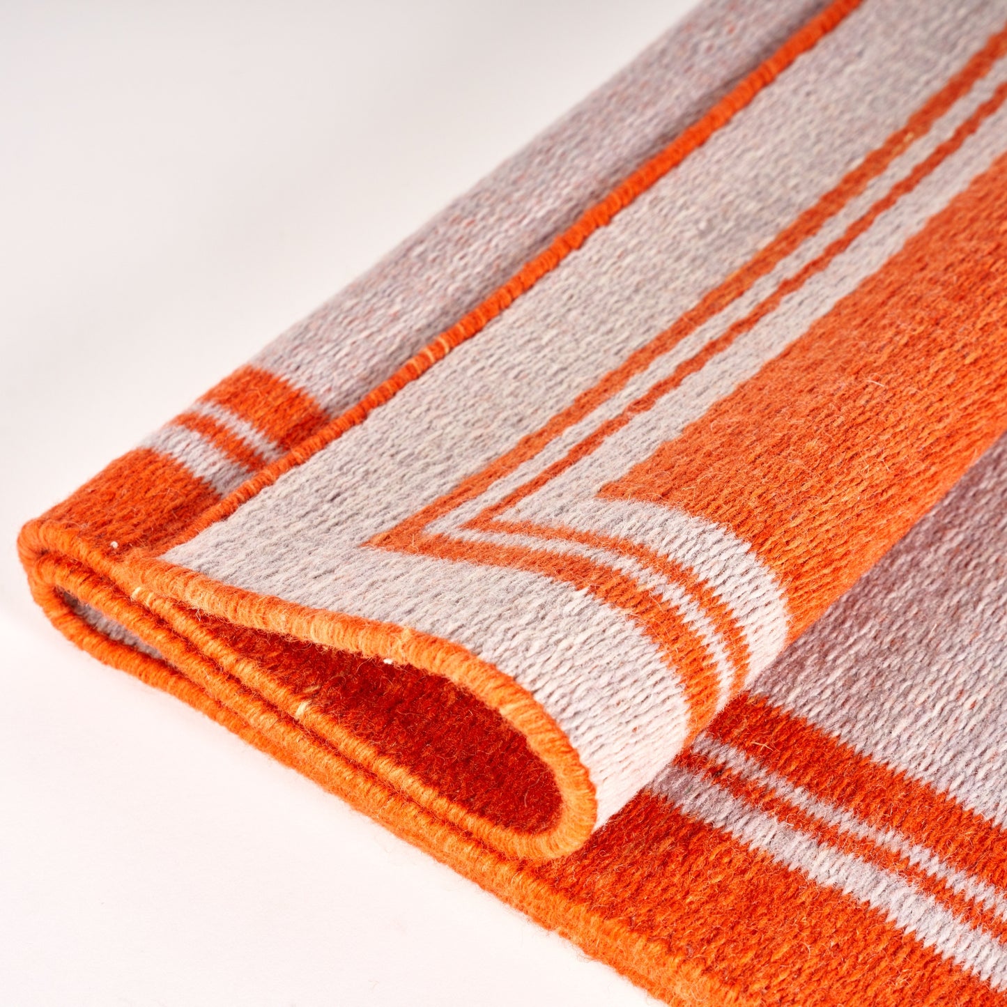 Lilac & Orange Borders Reversible Rug