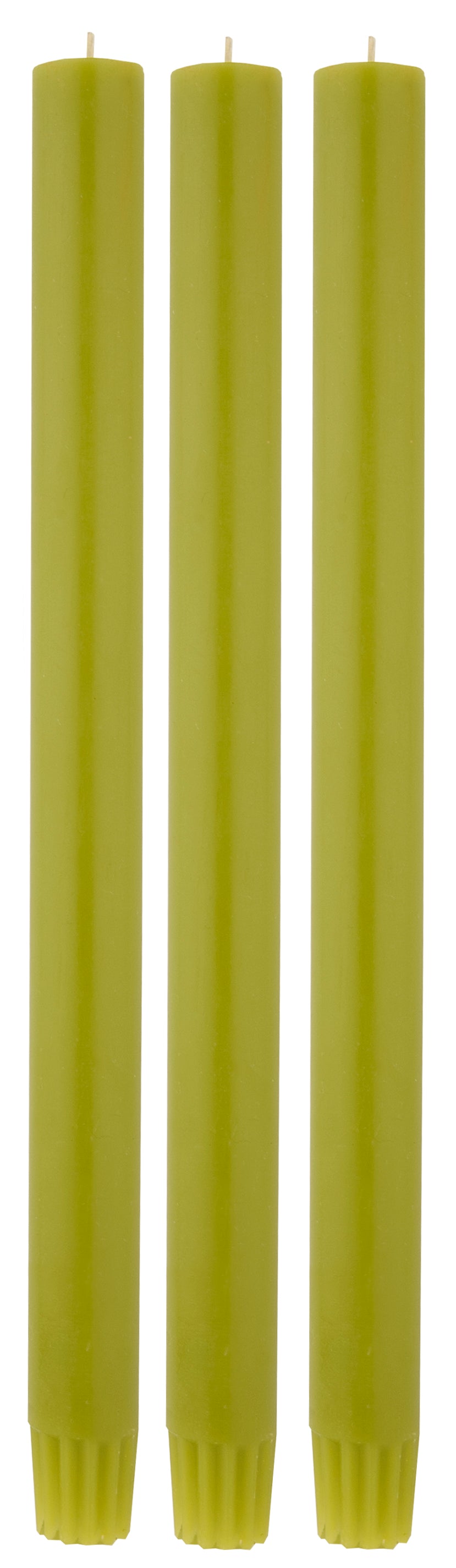 Leaf Green Dinner Candle - pack of 12
