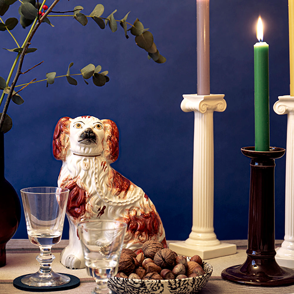 P&H Ionic Column Creamware Candlestick