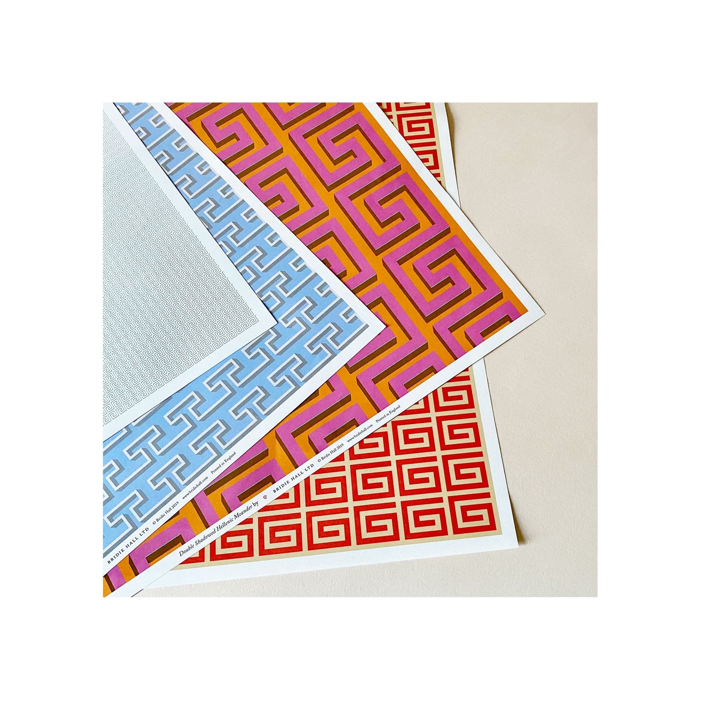 Greek Fret - 5 Sheets Of Paper