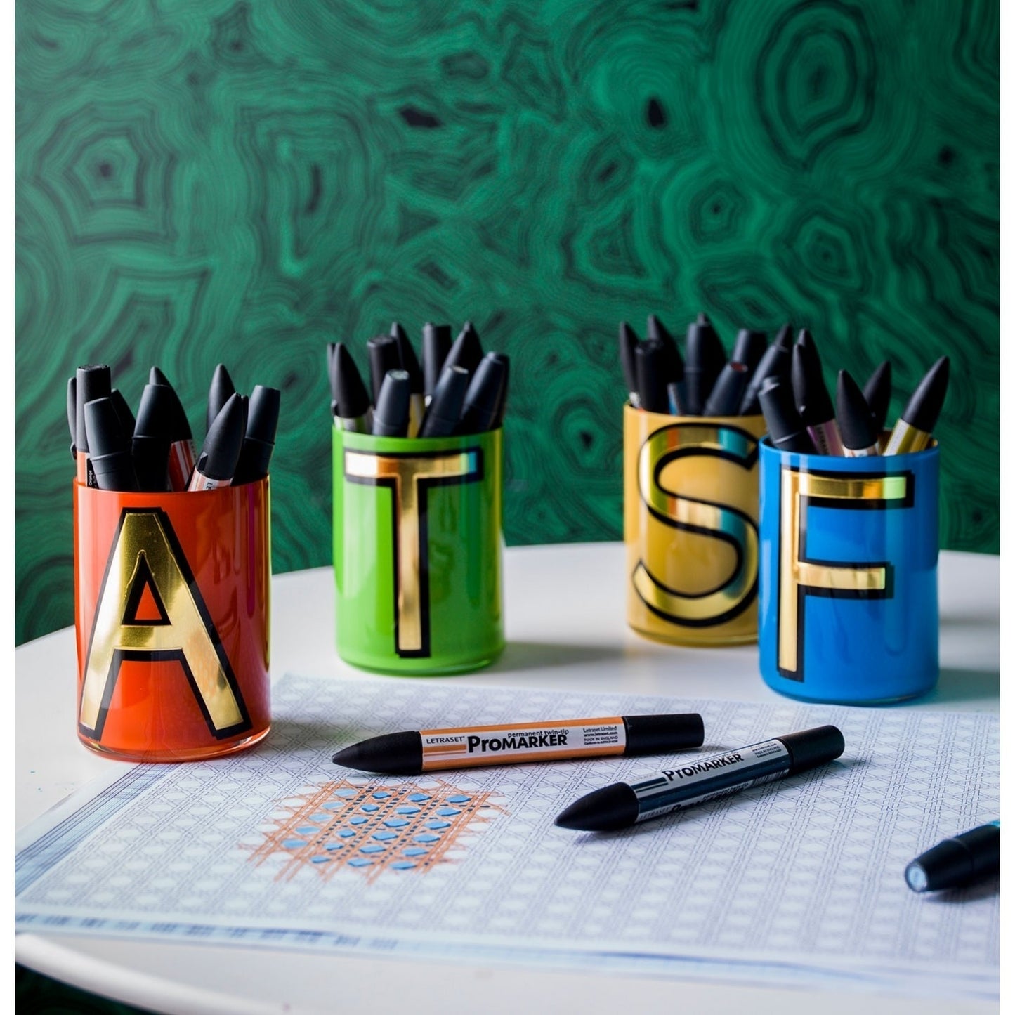 Alphabet Brush Pot - F